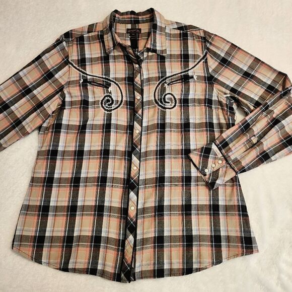 Cowgirl Up Womens Western Snap Front Shirt Size XXL - Picture 1 of 10